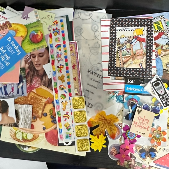 Hand Crafted Other - PAPER EPHEMERA LOT 160+ Pieces Scrapbooking Junk Journal Collage Craft Supplies